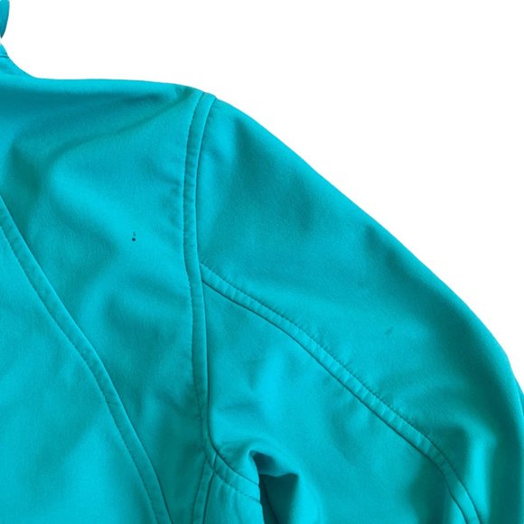 Spyder Mock Neck Teal Zip-Up Jacket - Picture 6 of 7